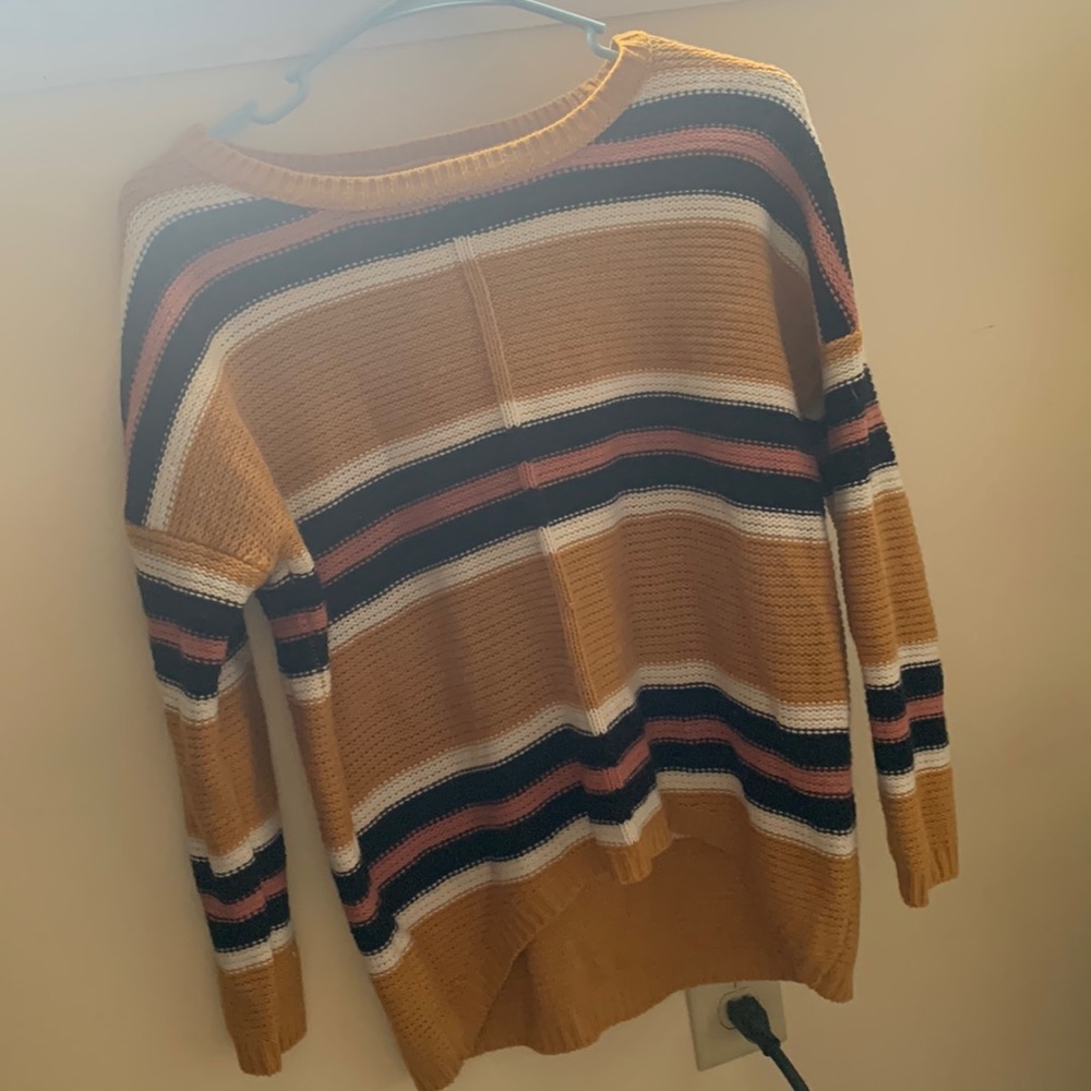 Yellow striped sweater